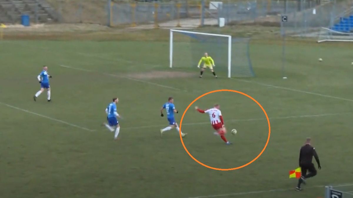 Efektowny strzał na stadionie w Koszalinie