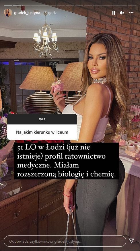 Justyna Gradek o nauce i wykształceniu