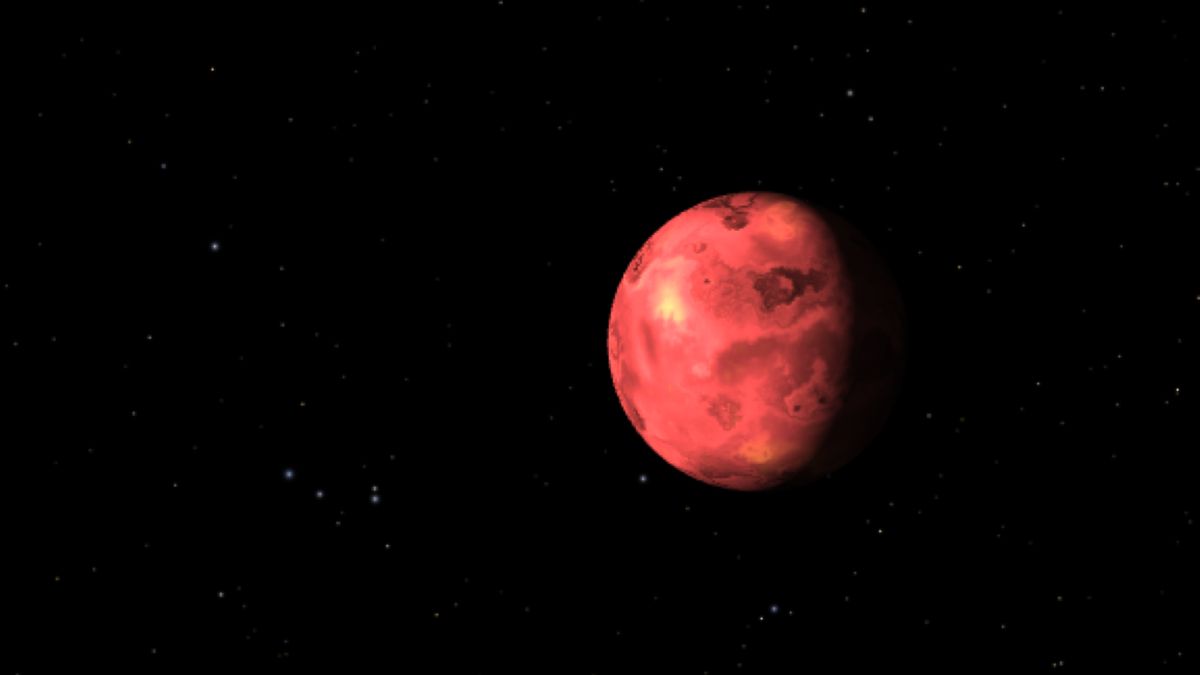 Wizualizacja egzoplanety lhs-3844-b