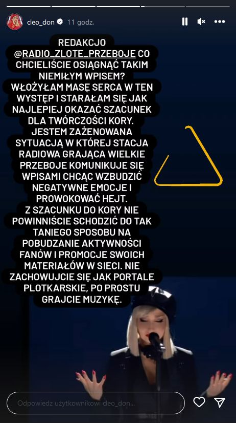 Cleo reaguje na krytykę swojego występu