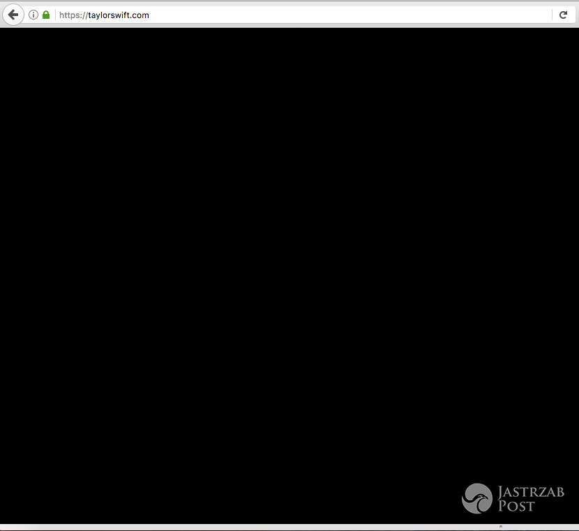 Oficjalna strona Taylor Swift jest pusta