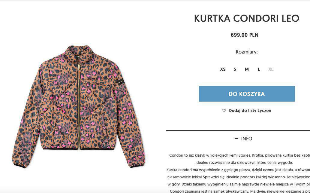 Kurtka Doroty Szelągowskiej - 699 złotych