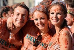 Pomidorowa bitwa w centrum Amsterdamu