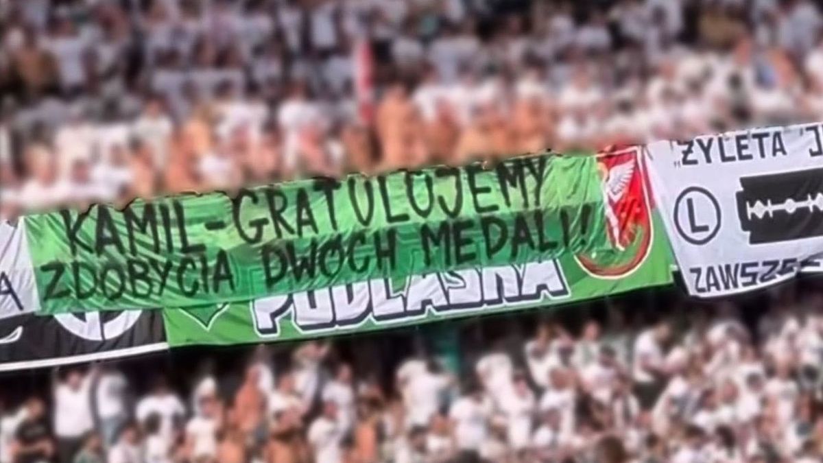 Twitter / Michał Pol / Baner na meczu Legia Warszawa - Motor Lublin