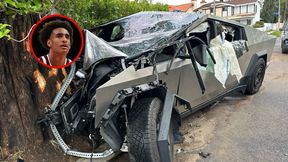Tesla roztrzaskała się na drzewie. Przerażający wypadek syna legendy