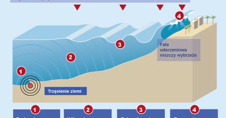 Tsunami porwało statek - na pokładzie jest sto osób