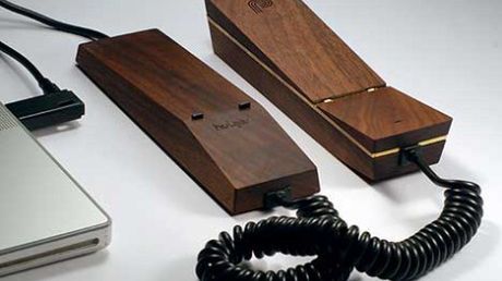 Drewniany „retro” telefon Voip 1