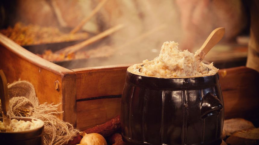 Smalec z mięsem (smalec, łój wołowy, łój barani)