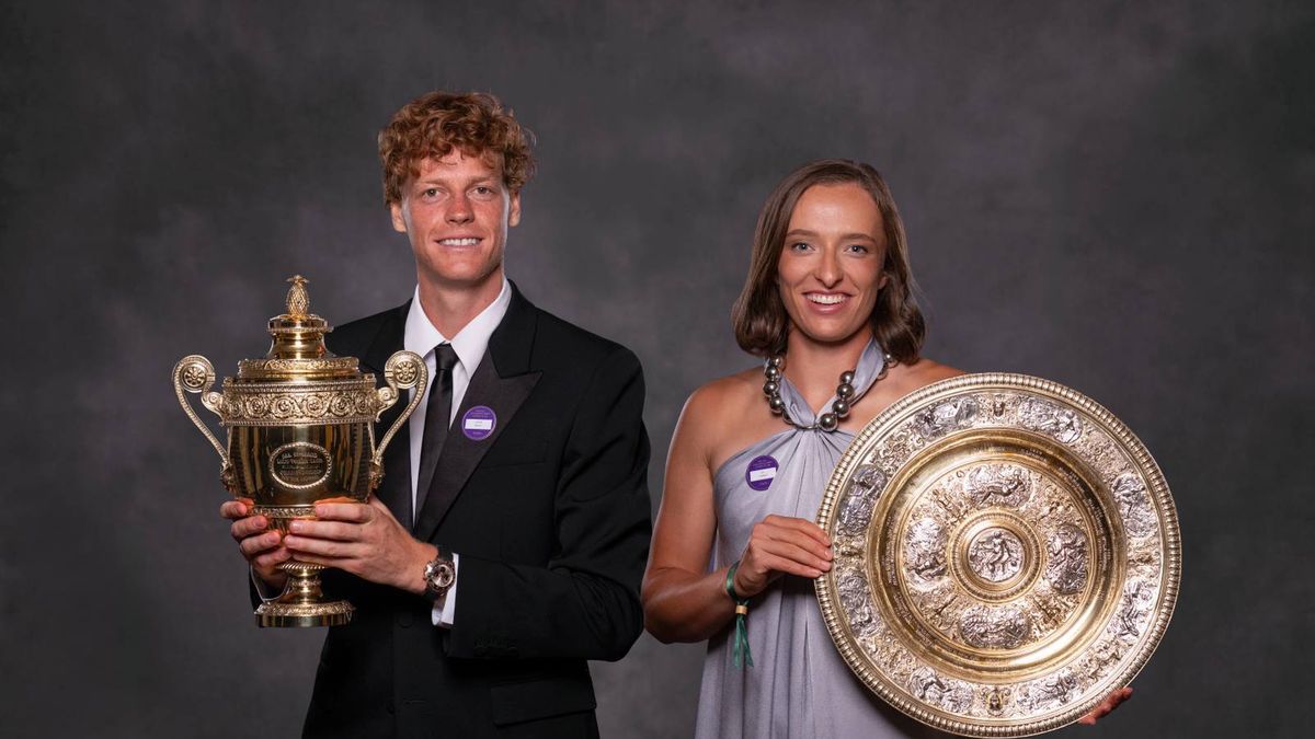 Getty Images / Thomas Lovelock/AELTC / Iga Świątek i Jannik Sinner