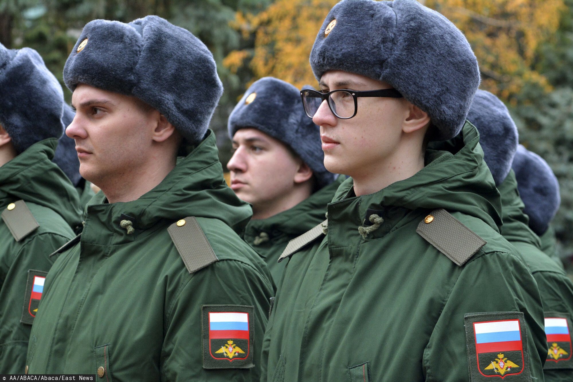 Zaprzysi??enie nowych ?o?nierzy rosyjskiej armiiROSTOV-ON-DON, RUSSIA - NOVEMBER 16: Russian soldiers to be deployed to Donetsk Oblast and Luhansk region attend their swear-in ceremony after their medical examination in Rostov-on-Don, Russia on November 16, 2024. 200 Russian soldiers swore-in during the ceremony. Arkadii Budnitskii / Anadolu/ABACAPRESS.COMAA/ABACA