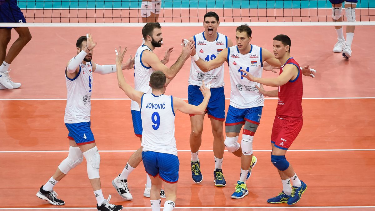Materiały prasowe / CEV / Na zdjęciu: siatkarze reprezentacji Serbii