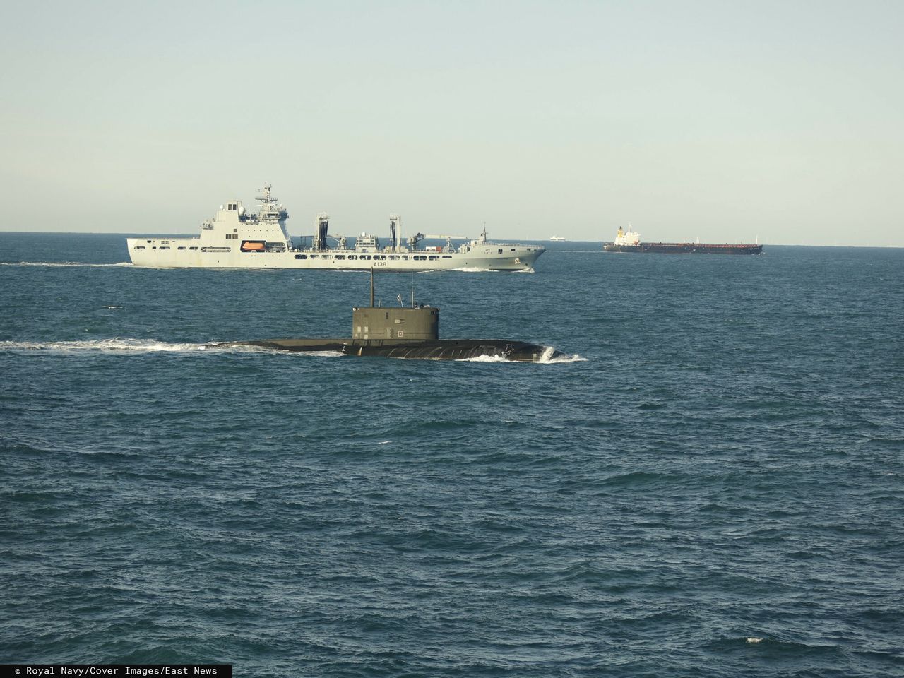 The Royal Navy is monitoring Russian ships. As a show of deterrence, a British submarine was allowed to pass near the Russian vessel Yantar.