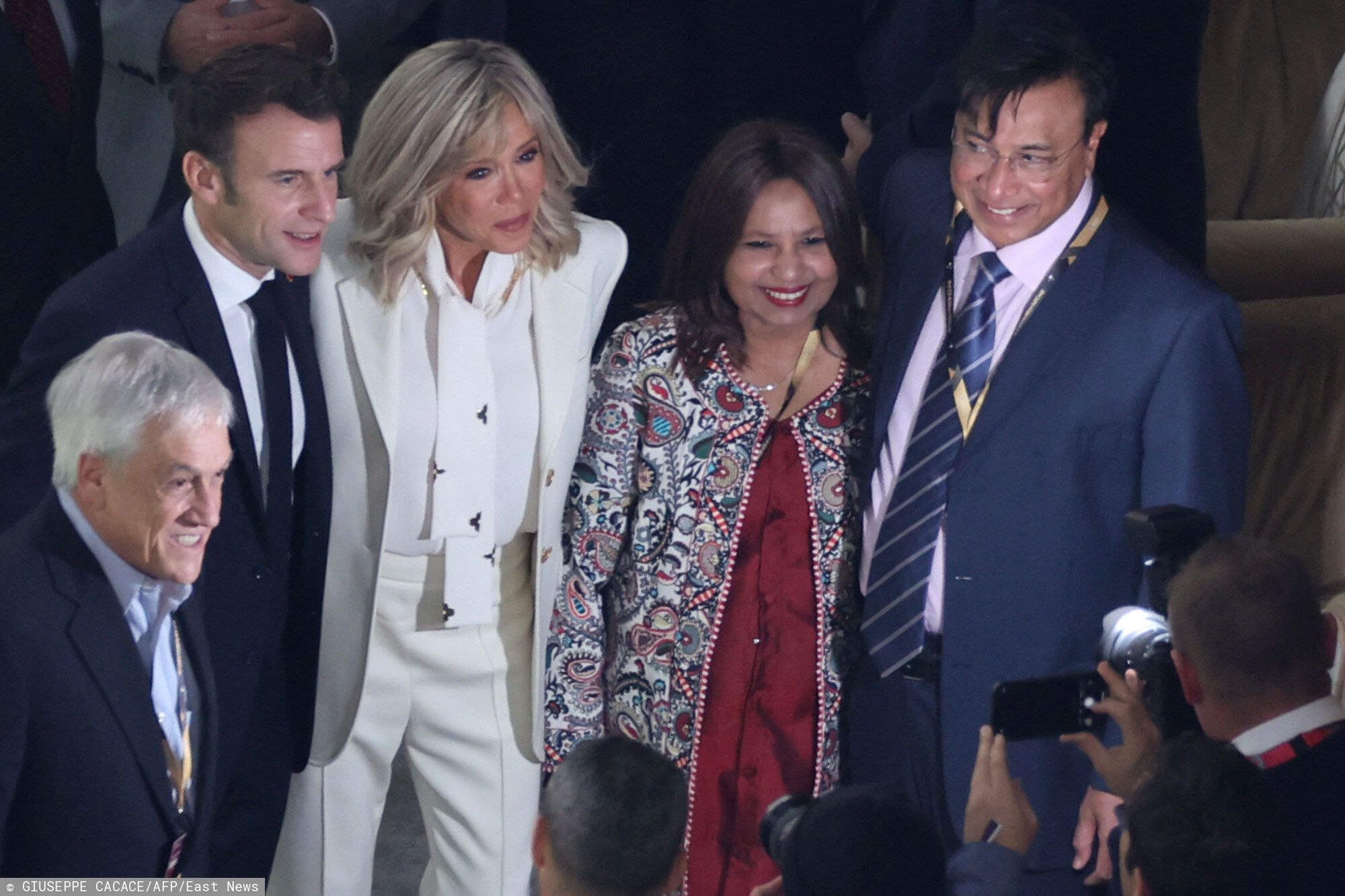 Emmanuel i Brigitte Macron na finale mundialu 