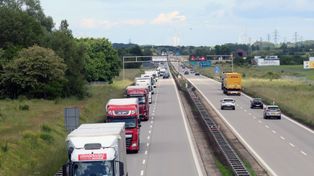Wypadek na autostradzie A4 w Katowicach. Jedna osoba w szpitalu
