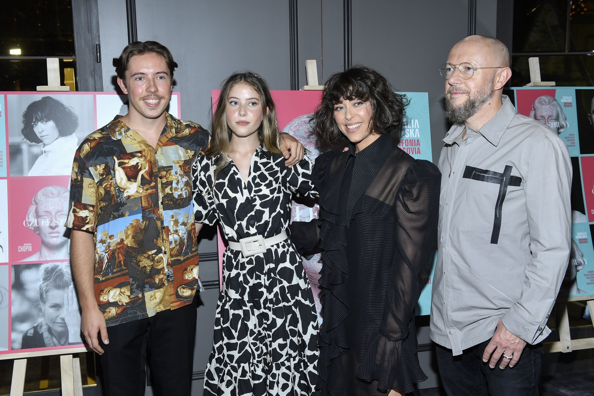 Natalia Kukulska i Michał Dąbrówka z dziećmi