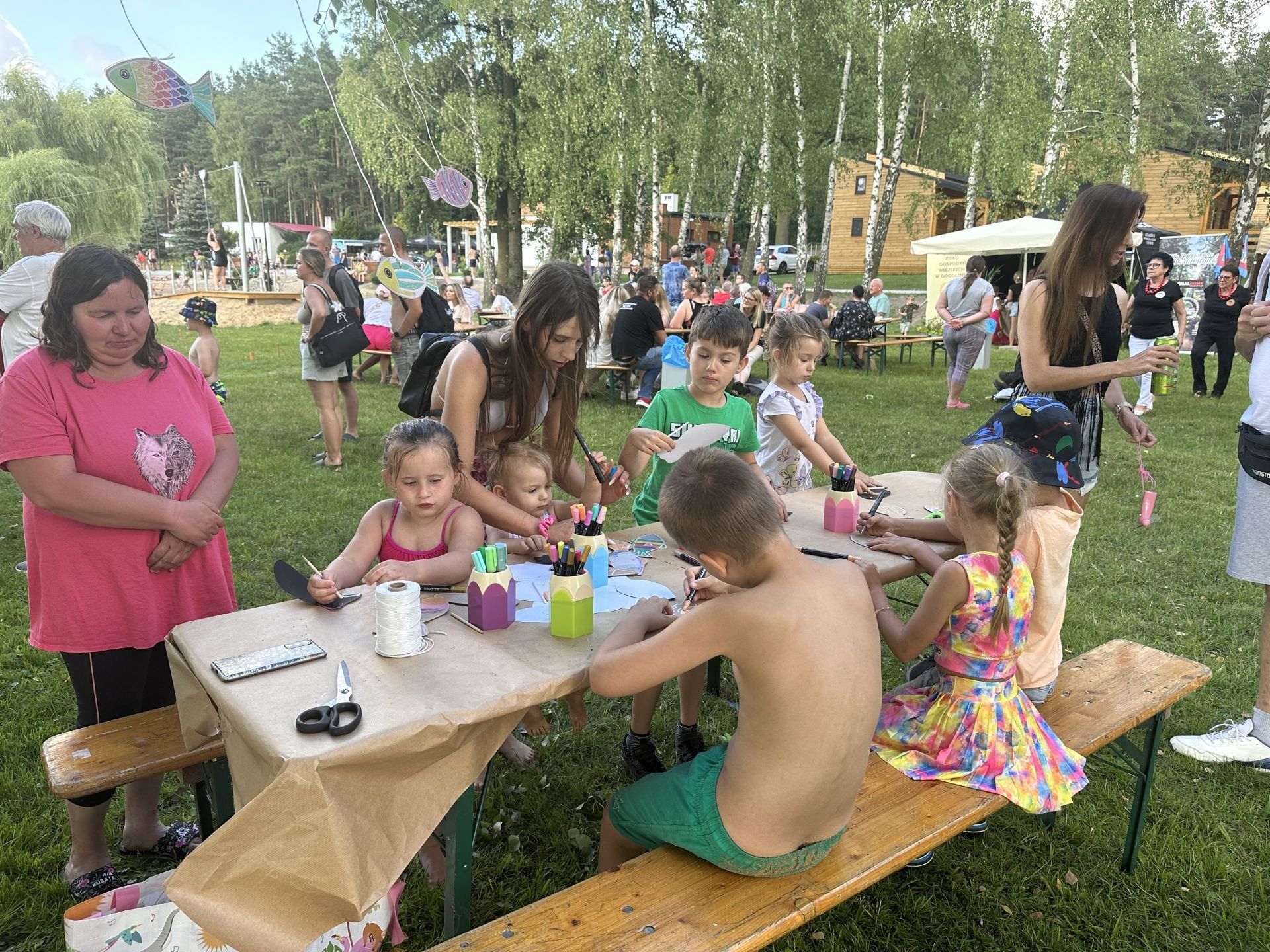 Połowinki wakacyjne na plaży w Białym Borze pod Grudziądzem