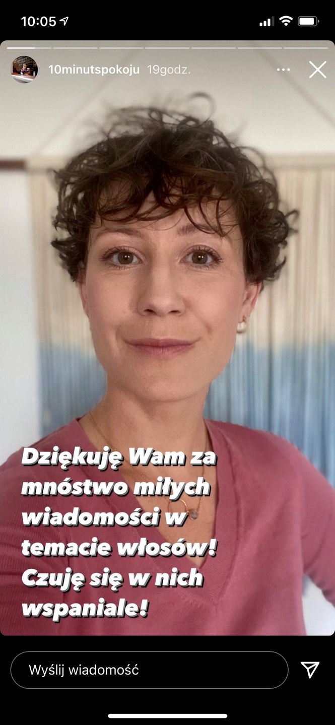 Justyna Kozłowska w nowej fryzurze