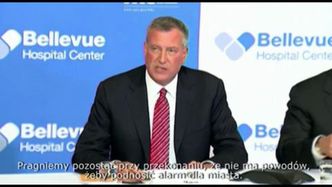 Burmistrz Nowego Jorku potwierdza pierwszy w mieście przypadek Eboli