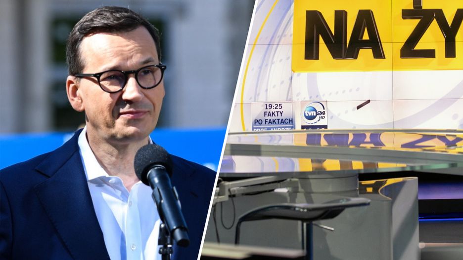 Pytanie od TVP, ale Morawiecki mówił o mediach. Riposta zaraz po konferencji