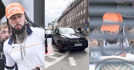 Malik Montana zasila poczet beztroskich kierowców. Raper zaparkował na zakazie Maybacha za MILION złotych i pognał na lunch (ZDJĘCIA)