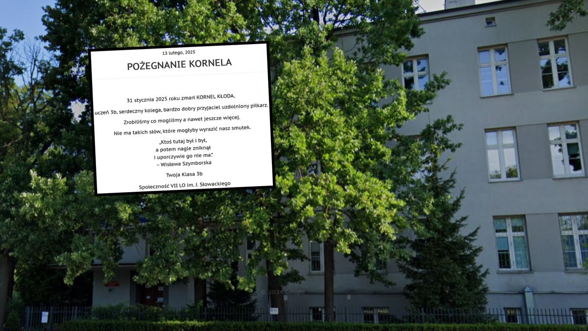 Zmarł uczeń VII LO w Warszawie  