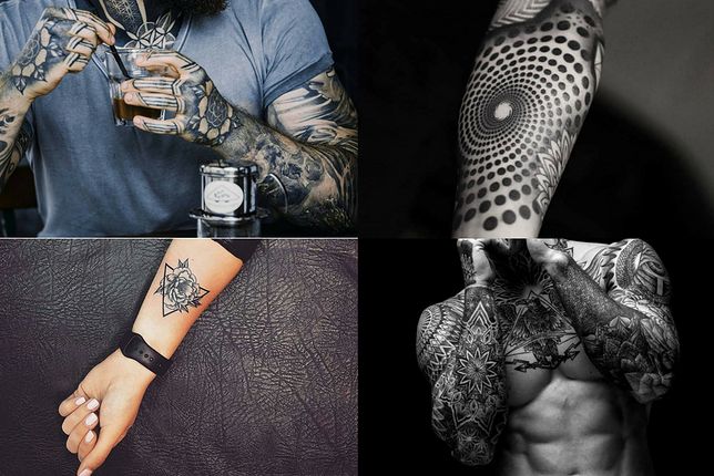 Wzory tatuaży geometrycznych na rękę 
