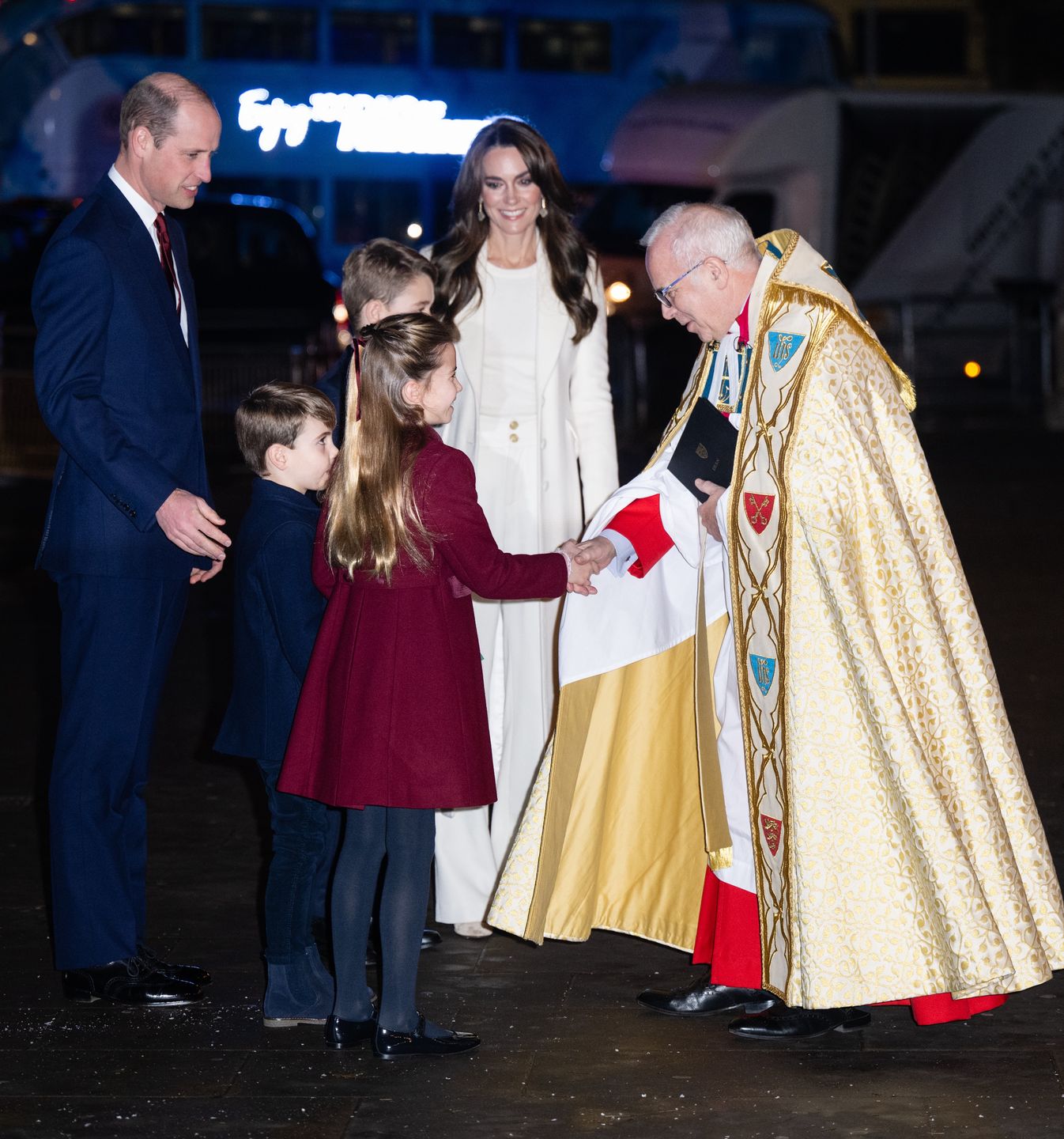 Kate Middleton i książę William zabrali dzieci na nabożeństwo świąteczne 