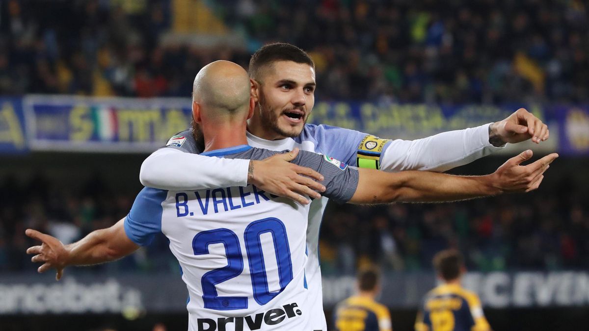 Borja Valero (nr 20) i Mauro Icardi