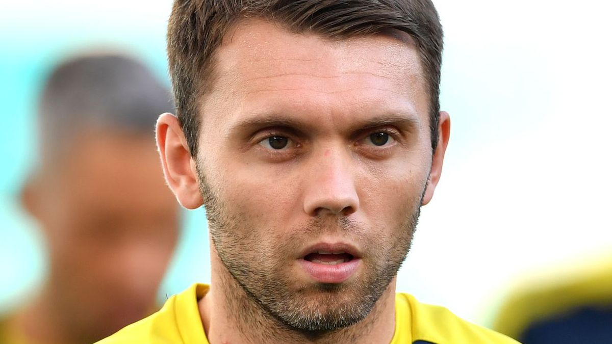 Getty Images / Valerio Pennicino - UEFA/UEFA  / Na zdjęciu: Ołeksandr Karawajew