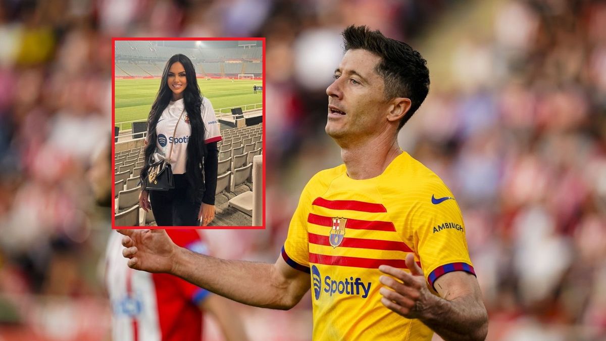 PAP/EPA / EPA/DAVID BORRAT/ www.instagram.com/dayanalinsroque / Na zdjęciu: Robert Lewandowski (w ramce: żona Vitora Roque'a)