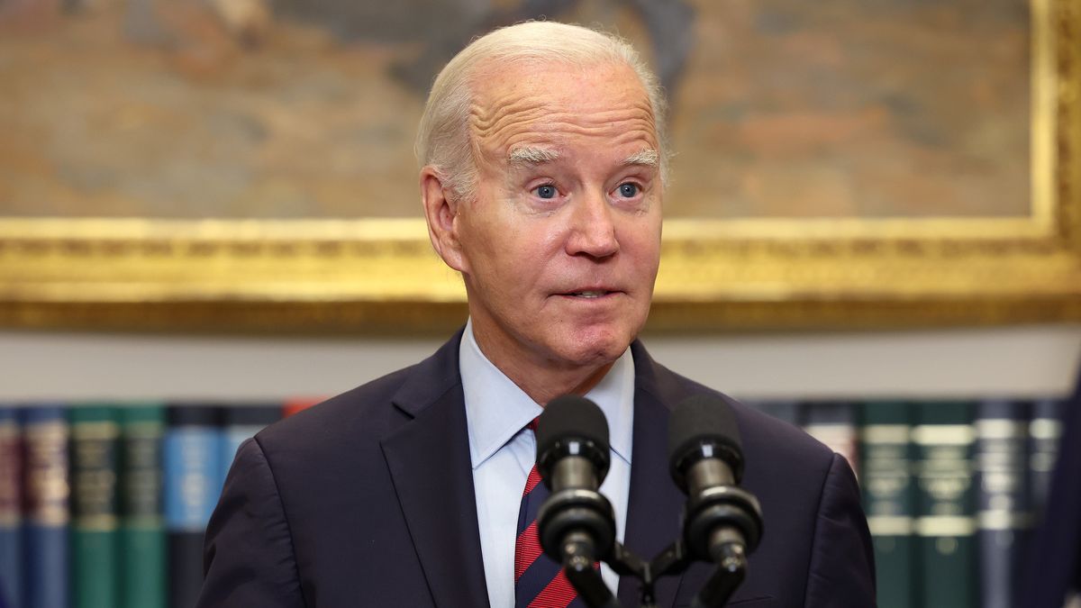 WASHINGTON, DC - OCTOBER 04: U.S. President Joe Biden delivers remarks on new Administration efforts to cancel student debt and support borrowers at the White House on October 04, 2023 in Washington, DC. In addition to announcing a plan for an to give $9 billion in student debt relief Biden urged the House to quickly elect a new Speaker after McCarthy was removed from his position. (Photo by Kevin Dietsch/Getty Images)