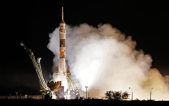 Statek kosmiczny Sojuz wystartował
