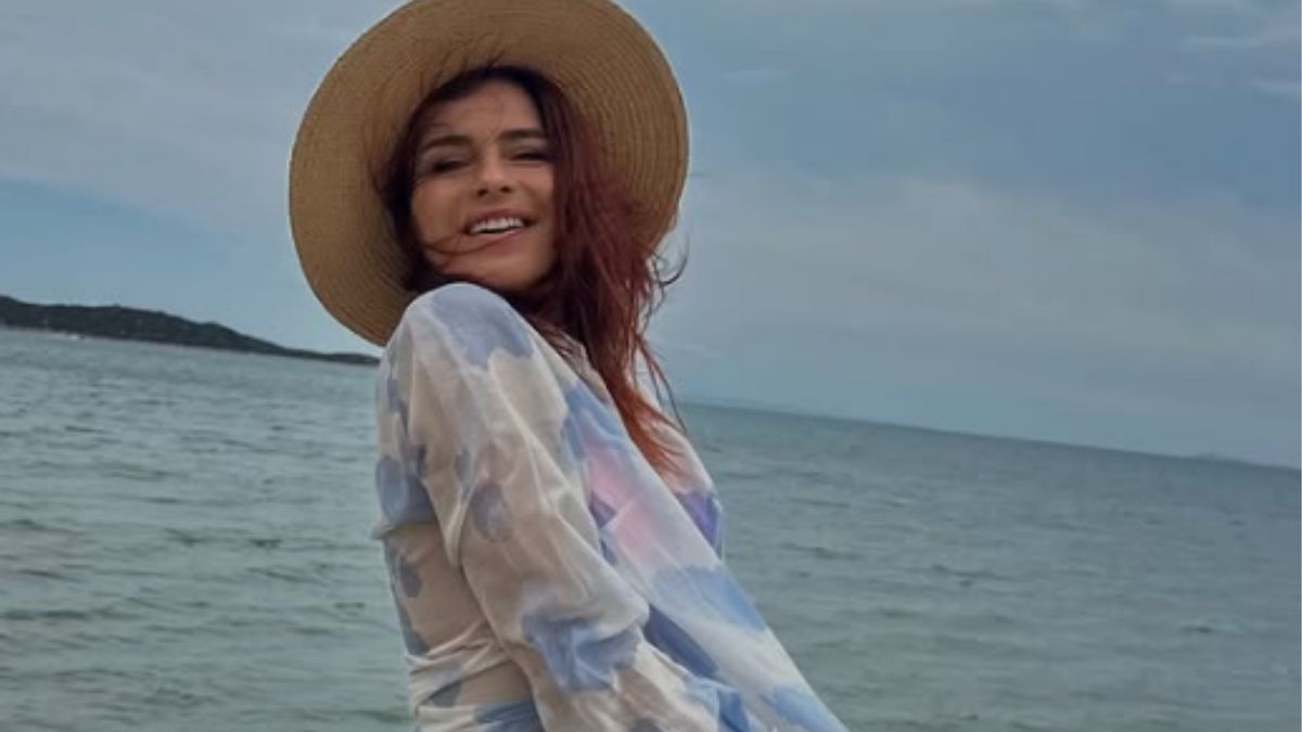 Natasza Urbańska na plaży