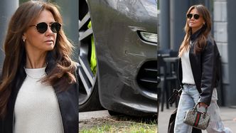 Kinga Rusin z torebką za 7 tysięcy w dłoni pędzi do restauracji. Potem wsiadła do zarysowanego Porsche za 300 tysięcy (ZDJĘCIA)