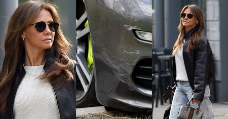 Kinga Rusin z torebką za 7 tysięcy w dłoni pędzi do restauracji. Potem wsiadła do zarysowanego Porsche za 300 tysięcy (ZDJĘCIA)