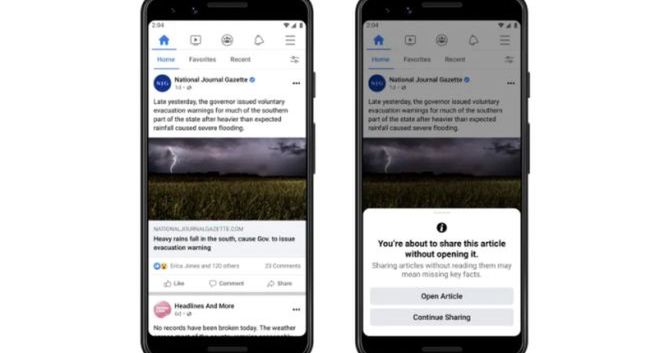Facebook będzie namawiał do czytania treści przed udostępnieniem. Nowy sposób na fake newsy