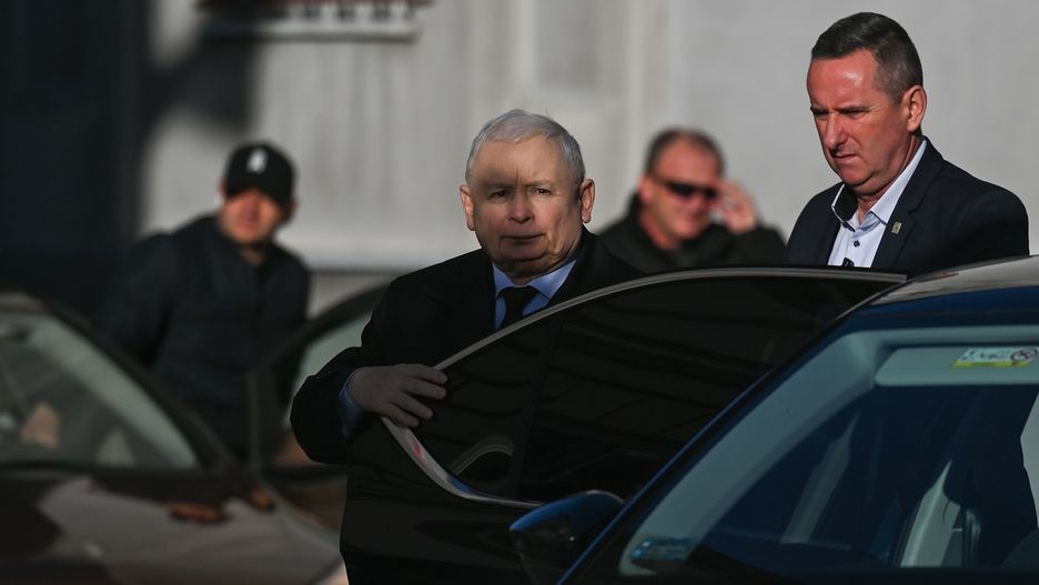 Jaroslaw Kaczynski, the chairman of the Law and Justice (PiS) rulling party, speaks during a meeting with his party supporters in Wadowice.
The next Polish parliamentary elections will be held in Poland in autumn 2023 to elect members of the Sejm and Senate.
On Saturday, November 12, 2022, in Wadowice, Lesser Poland Voivodeship, Poland. (Photo by Artur Widak/NurPhoto via Getty Images)