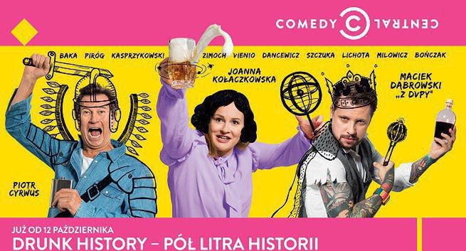 Comedy Central szeroko promuje „Drunk History - Pół litra historii”