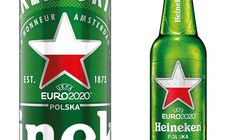 Flagi 24 państw na opakowaniach Heinekena z okazji Euro 2020