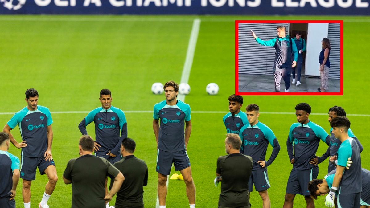 PAP/EPA / JOSE COELHO / Na zdjęciu: piłkarze FC Barcelony