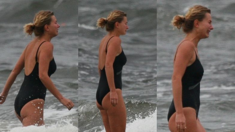 Joanna Moro płacze na plaży