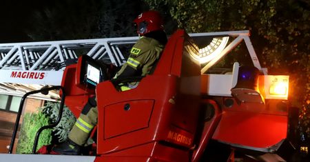 Pożar w stadninie koni. Ewakuacja zwierząt
