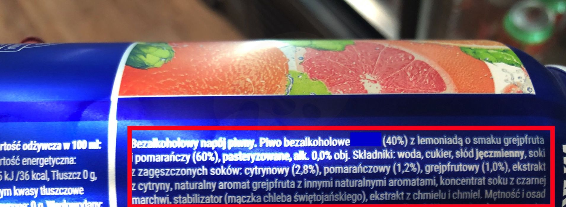 Napoje gazowane mają gorszy skład niz piwa bezalkoholowe