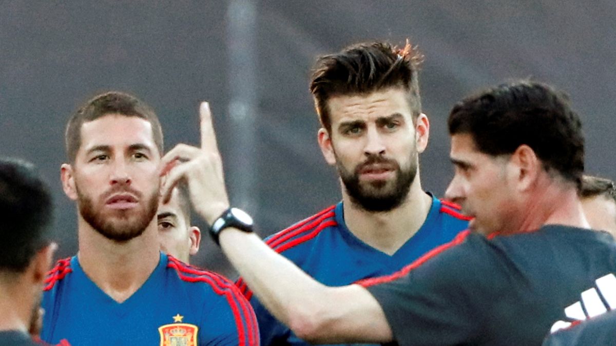 Sergio Ramos, Gerard Pique i nowy selekcjoner reprezentacji Hiszpanii, Fernando Hierro
