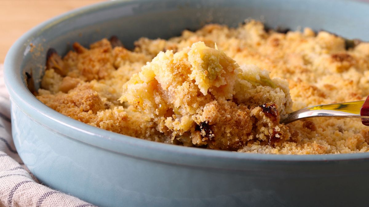 Ciasto z rabarbarem i kruszonką