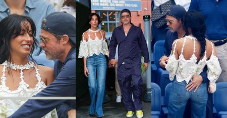 ZAKOCHANI Brad Pitt i Ines de Ramon na finale US Open: Ręka na biodrze i czułe szeptanie do ucha. Słodziaki? (ZDJĘCIA)