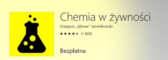 Chemia w żywności, czyli odżywiaj się zdrowo z Androidem