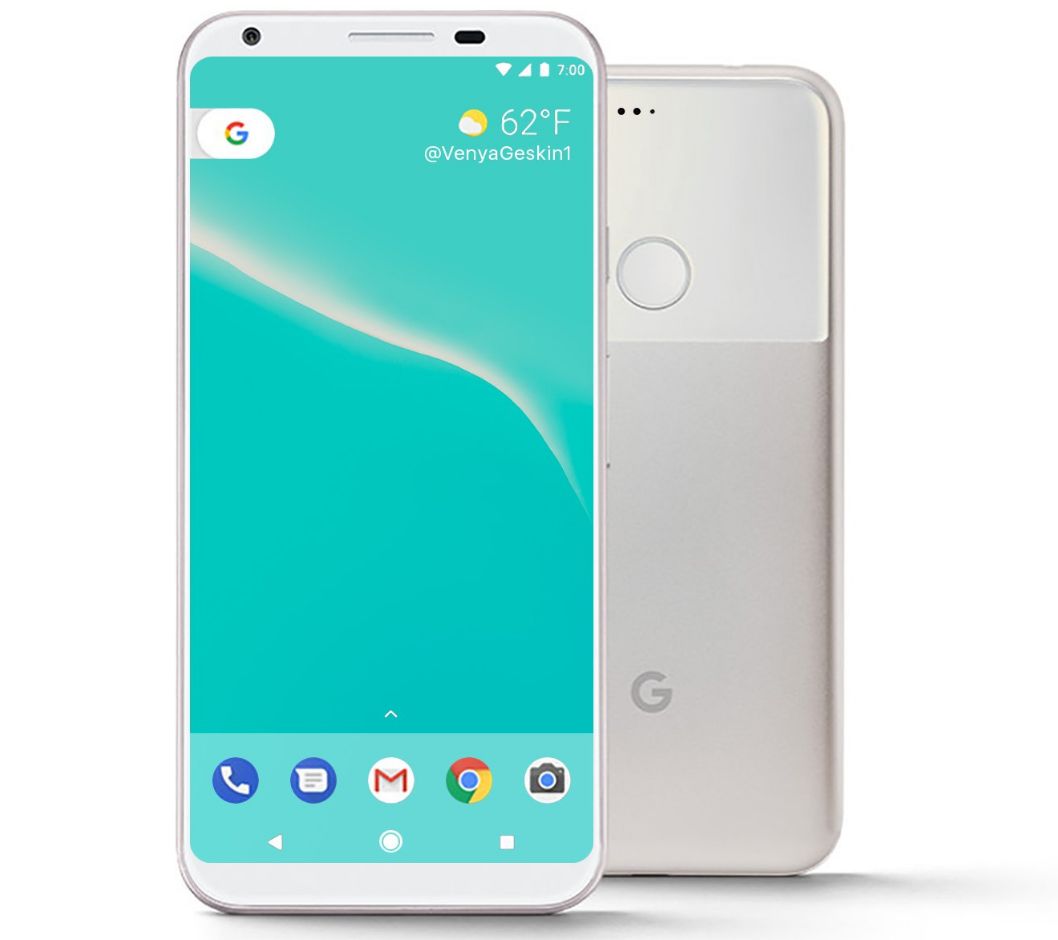 Google Pixel 2 koncept, autor: Benjamin Geskin