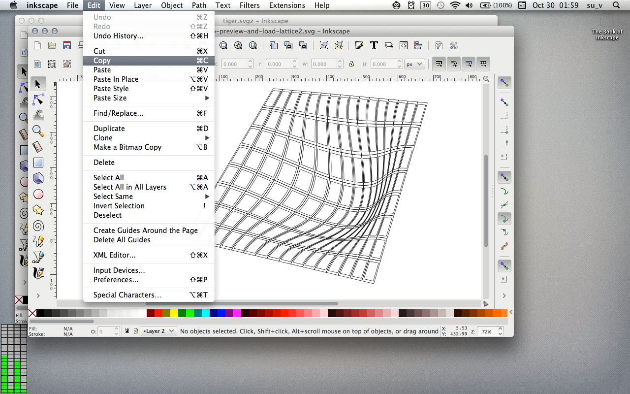 Inkscape „osxmenu” na Lionie