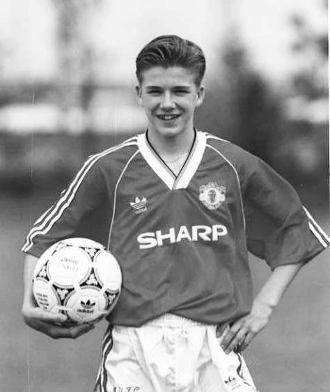 David Beckham na zdjęciu z dzieciństwa